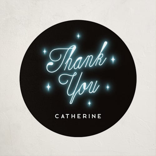 This is a midnight kids stickers with standard by Ana de Sousa called neon spin printing on uncoated sticker paper in sticker