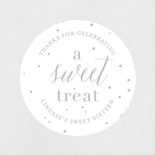 This is a cotton kids stickers with standard by Jennifer Postorino called sweet & sophisticated printing on uncoated sticker paper in sticker