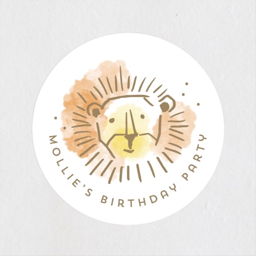 This is a creamsicle kids stickers with standard by Rebecca Durflinger called modern safari printing on uncoated sticker paper in sticker