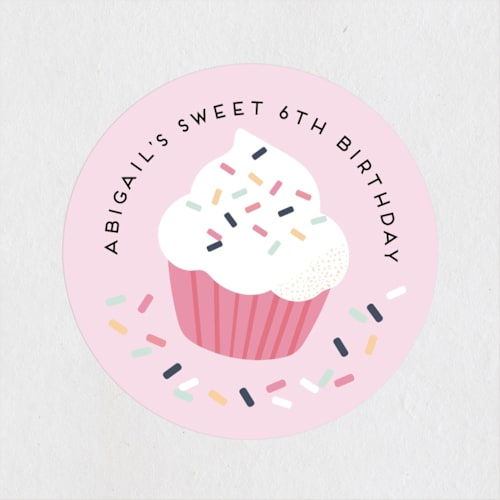 This is a cotton candy kids stickers with standard by peetie design called rainbow sprinkles printing on uncoated sticker paper in sticker