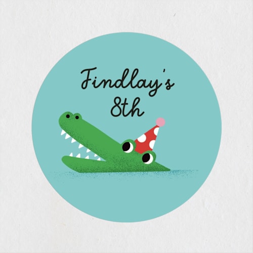 This is a fruit punch kids stickers with standard by mo kelley called pool party printing on uncoated sticker paper in sticker