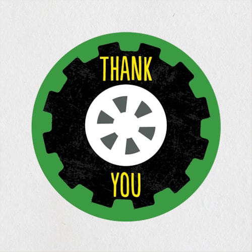 This is a lime kids stickers with standard by Erica Krystek called monster truck printing on uncoated sticker paper in sticker