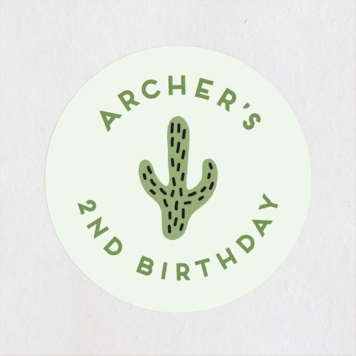 This is a sage kids stickers with standard by Jen Banks called let's fiesta printing on uncoated sticker paper in sticker