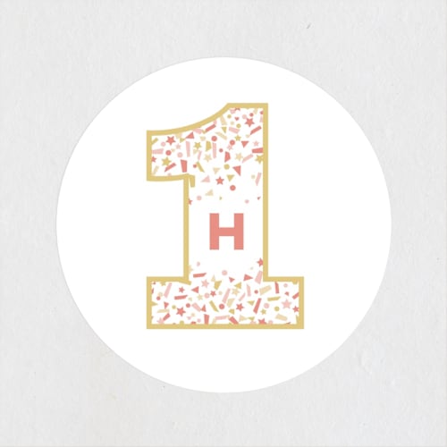 This is a coral kids stickers with standard by fatfatin called big confetti 1 printing on uncoated sticker paper in sticker