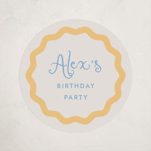 This is a melon kids stickers with standard by Megan Davis called augusta printing on uncoated sticker paper in sticker