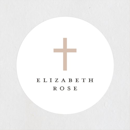 This is a cloud kids stickers with standard by Phrosné Barwood called simple cross printing on uncoated sticker paper in sticker
