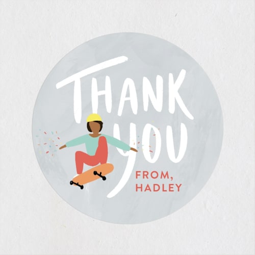 This is a cupcake kids stickers with standard by Shiny Penny Studio called roll on over printing on uncoated sticker paper in sticker