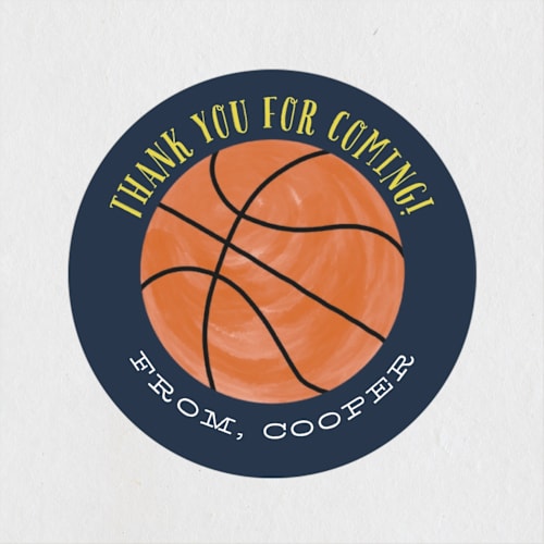 This is a navy kids stickers with standard by Leah Bisch called sports fan printing on uncoated sticker paper in sticker