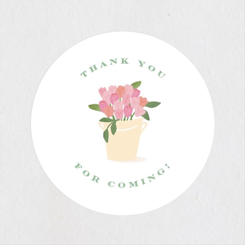 This is a grass kids stickers with standard by Jennifer Wick called petite flower cart printing on uncoated sticker paper in sticker