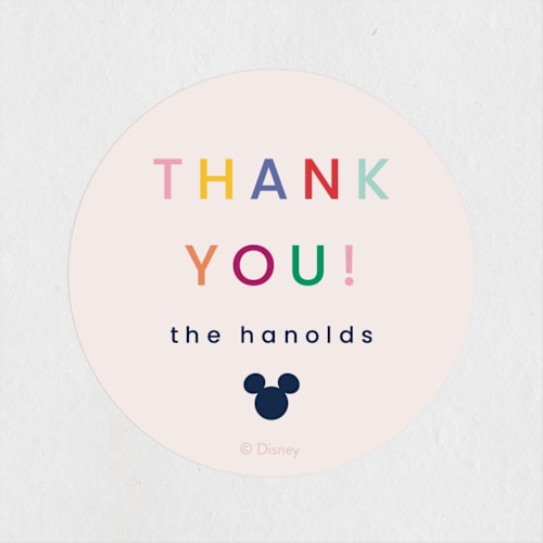 This is a bold kids stickers with standard by Ellen Schlegelmilch called disney's mickey confetti printing on uncoated sticker paper in sticker