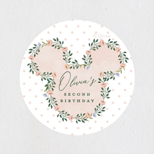 This is a clementine kids stickers with standard by Susan Zinader called disney's minnie wildflower printing on uncoated sticker paper in sticker