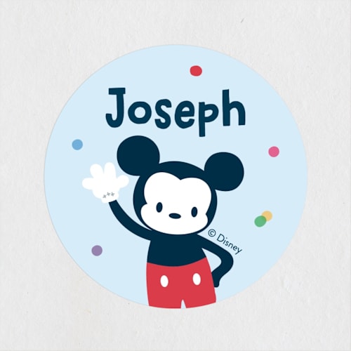 This is a sky kids stickers with standard by peetie design called disney's happy mickey & friends printing on uncoated sticker paper in sticker