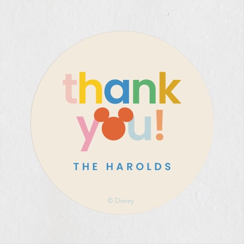 This is a bold kids stickers with standard by Ellen Schlegelmilch called vibrant disney mickey printing on uncoated sticker paper in sticker