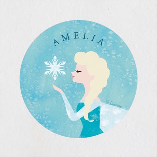This is a frost kids stickers with standard by Holly Whitcomb called disney elsa's snowflakes printing on uncoated sticker paper in sticker