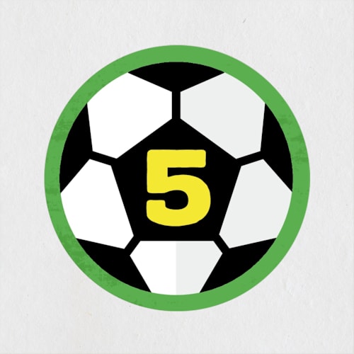 This is a sunshine kids stickers with standard by Kate Ahn called soccer printing on uncoated sticker paper in sticker