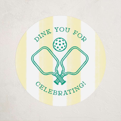 This is a sunshine kids stickers with standard by Kiersten Garner called hit the court printing on uncoated sticker paper in sticker