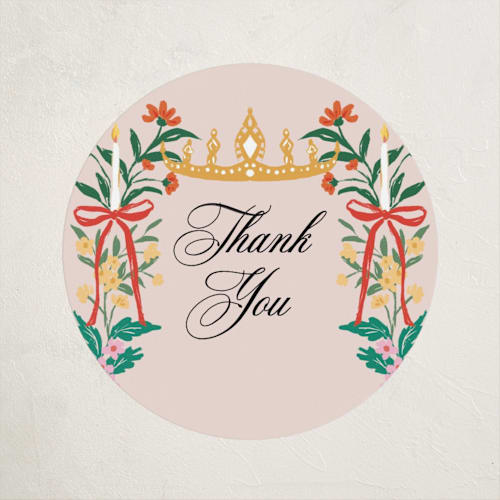 This is a peony kids stickers with standard by Elly called blooming tiara printing on uncoated sticker paper in sticker