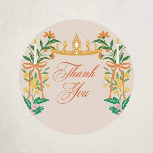 This is a marigold kids stickers with standard by Elly called blooming tiara printing on uncoated sticker paper in sticker