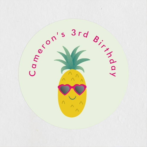 This is a grass kids stickers with standard by Annie Holmquist called aloha printing on uncoated sticker paper in sticker