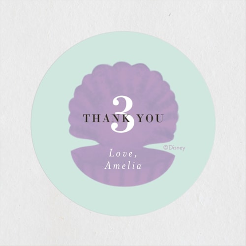 This is a lilac kids stickers with standard by Itsy Belle Studio called disney's little mermaid shellebrate! printing on uncoated sticker paper in sticker