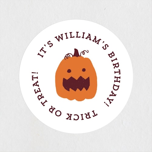This is a vanilla spice kids stickers with standard by Rebecca Smith called eat, drink, and be scary printing on uncoated sticker paper in sticker