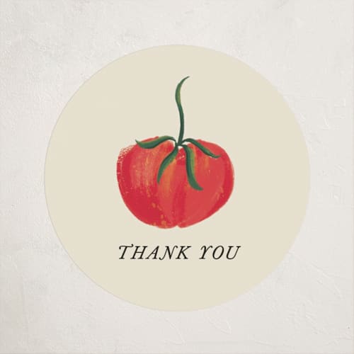 This is a lime kids stickers with standard by Jackie Crawford called petit pomodoro printing on uncoated sticker paper in sticker