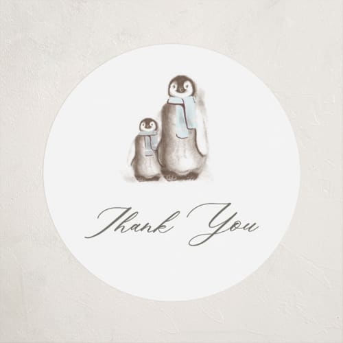 This is a ice kids stickers with standard by Teju Reval called penguins printing on uncoated sticker paper in sticker