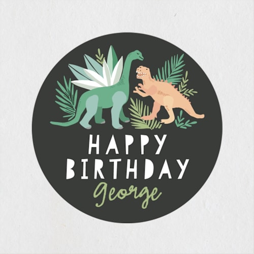 This is a graphite kids stickers with standard by Alethea and Ruth called dino friends printing on uncoated sticker paper in sticker