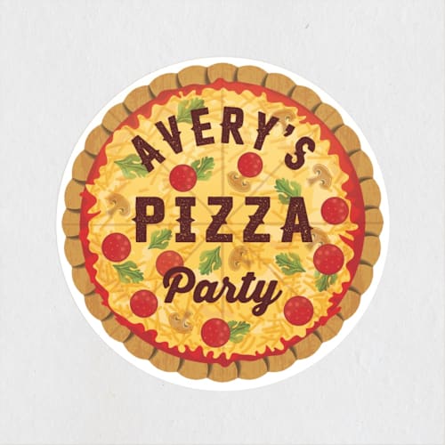 This is a tomato kids stickers with standard by Paper Sun Studio called pizza pie party printing on uncoated sticker paper in sticker