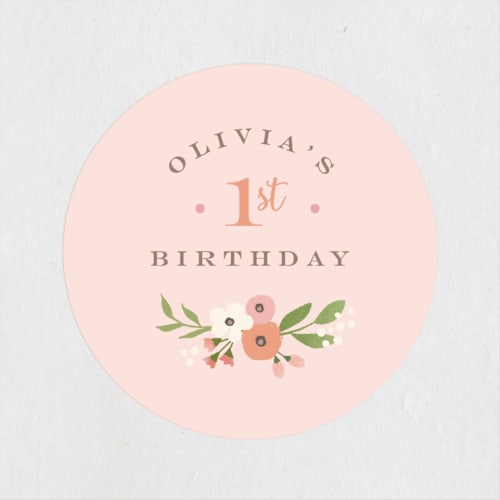 This is a carnation kids stickers with standard by Jennifer Wick called freshly cut flowers printing on uncoated sticker paper in sticker