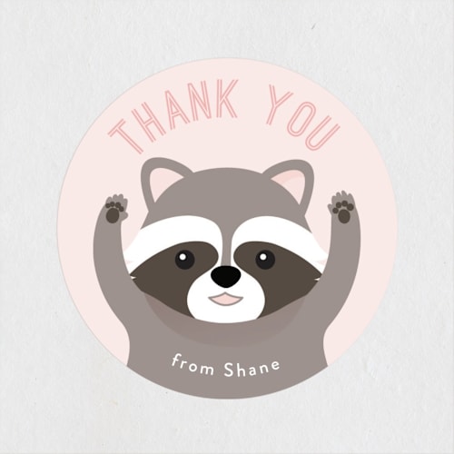 This is a carnation kids stickers with standard by Shannon Chen of Four Wet Feet Studio called party table printing on uncoated sticker paper in sticker