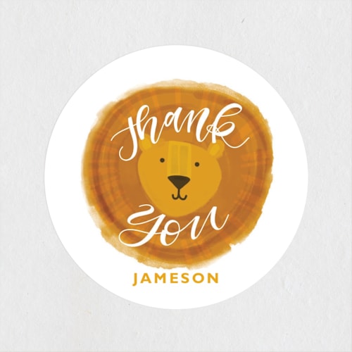 This is a sky kids stickers with standard by Bethany Anderson called young, wild and three printing on uncoated sticker paper in sticker