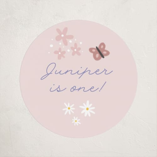 This is a wisteria kids stickers with standard by Hudson meet Rose called garden printing on uncoated sticker paper in sticker