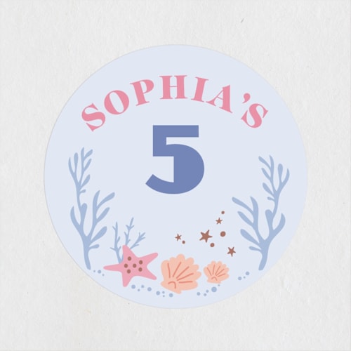 This is a lake kids stickers with standard by Karidy Walker called lets be mermaid printing on uncoated sticker paper in sticker