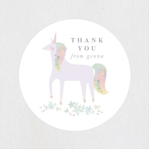 This is a plum kids stickers with standard by Lori Wemple called magical printing on uncoated sticker paper in sticker