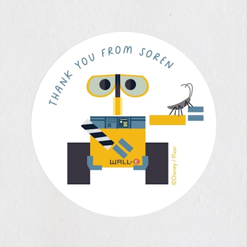 This is a pearl kids stickers with standard by Ani Somi called disney and pixar's wall-e and hal printing on uncoated sticker paper in sticker