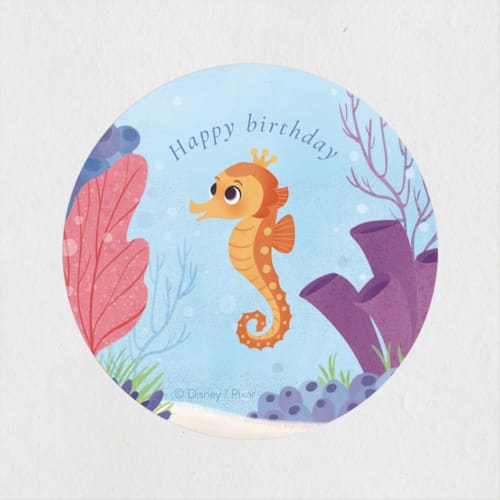 This is a sea kids stickers with standard by Sabrin Deirani called disney and pixar's finding nemo friends printing on uncoated sticker paper in sticker