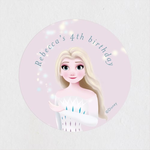 This is a dawn kids stickers with standard by Kim Thoa called disney's elsa and nokk magical forest printing on uncoated sticker paper in sticker