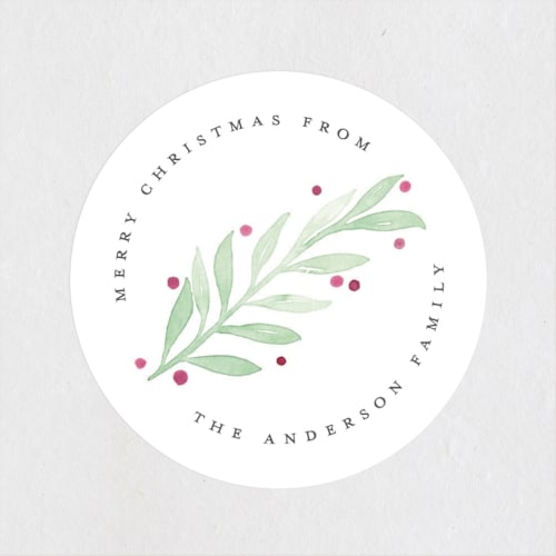 This is a fern custom stickers with standard by Liz Conley called painted botanical printing on uncoated sticker paper in sticker