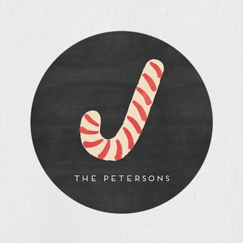 This is a licorice custom stickers with standard by Hooray Creative called assorted candy canes printing on uncoated sticker paper in sticker