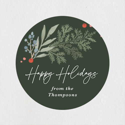 This is a evergreen custom stickers with standard by Kristen Smith called evergreens2 printing on uncoated sticker paper in sticker