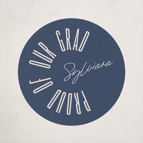 This is a elan graduation stickers with standard by letterfix called deneb printing on uncoated sticker paper in sticker