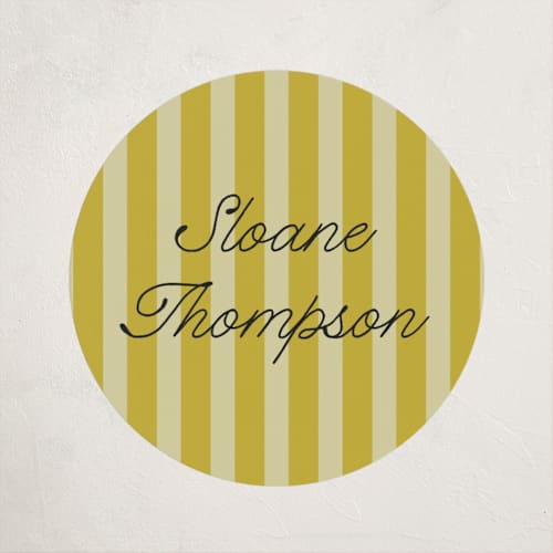 This is a sunshine custom stickers with standard by Morgan Kendall called lola printing on uncoated sticker paper in sticker