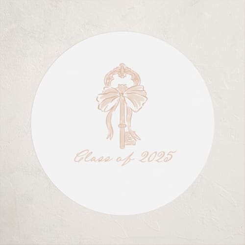 This is a blush custom stickers with standard by Leah Bisch called key printing on uncoated sticker paper in sticker