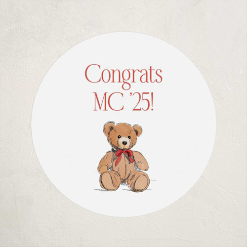 This is a apple custom stickers with standard by Becky Nimoy called antique teddy bear printing on uncoated sticker paper in sticker