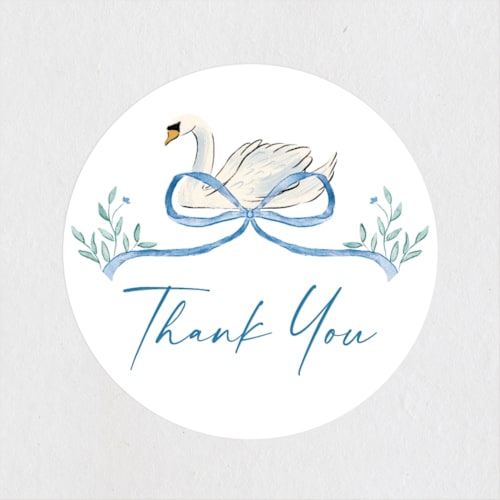 This is a blueberry baby shower favor labels with standard by Elly called ribbon garden printing on uncoated sticker paper in sticker