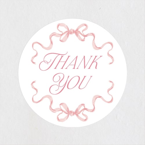 This is a petal baby shower favor labels with standard by Jackie Crawford called doodle bow frame printing on uncoated sticker paper in sticker