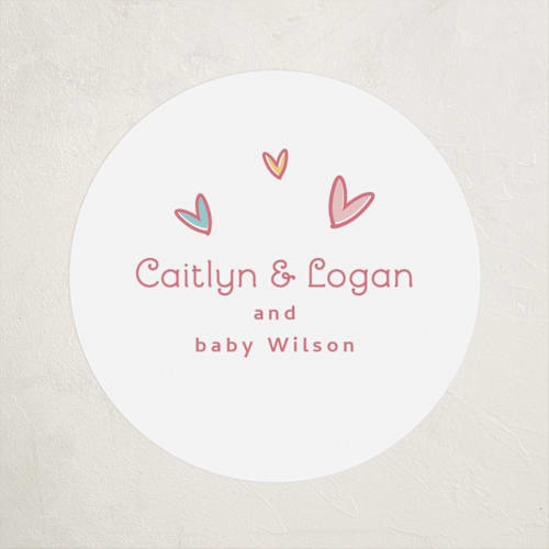 This is a candy baby shower favor labels with standard by letterfix called little sweetheart printing on uncoated sticker paper in sticker