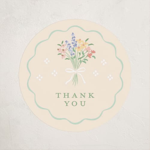 This is a seafoam baby shower favor labels with standard by Jennifer Wick called petite corners printing on uncoated sticker paper in sticker