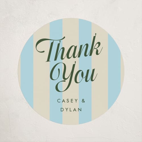 This is a cream soda baby shower favor labels with standard by Morgan Kendall called soda shoppe printing on uncoated sticker paper in sticker